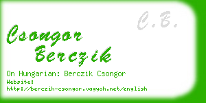 csongor berczik business card